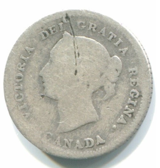 1880-H Canada Silver Five Cent / 5 Cent !!