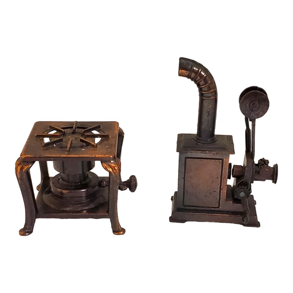 Die-Cast Metal Pencil Sharpeners- Film Projector and Gas Burner/Stove - Vintage