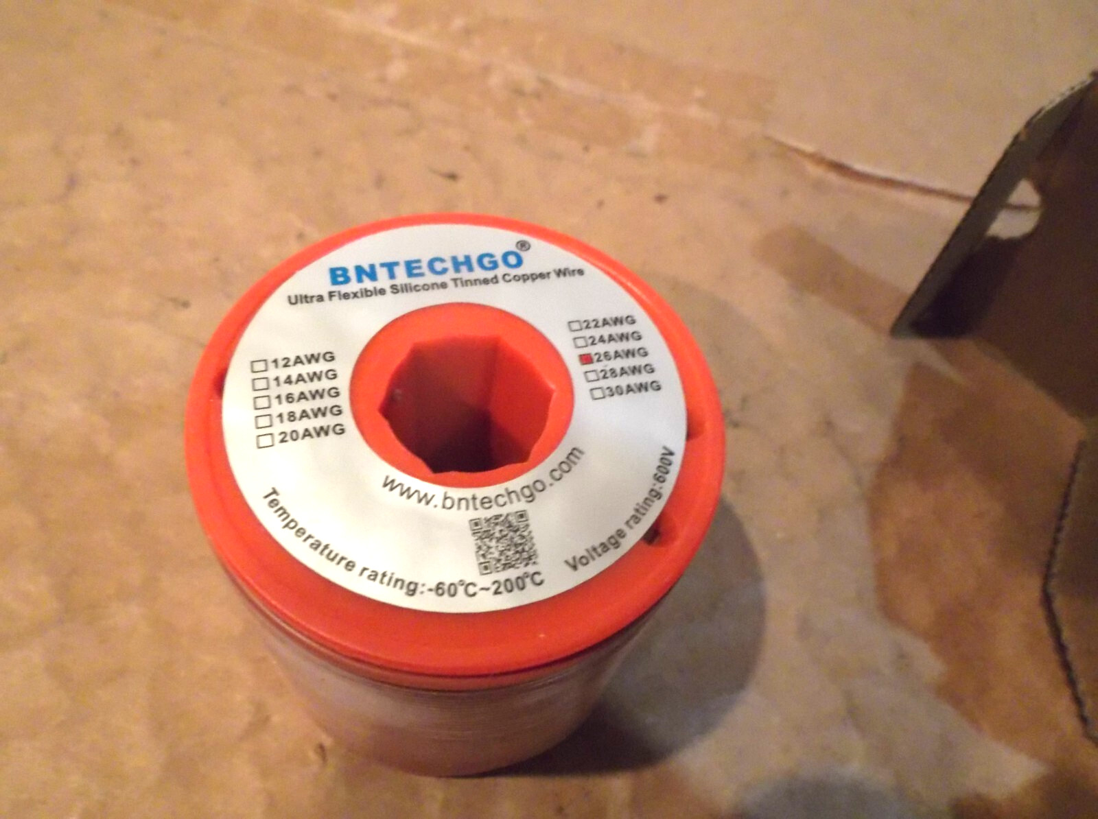 BNTECHGO 26 Gauge Silicone Wire silicone wire 250ft, Brown