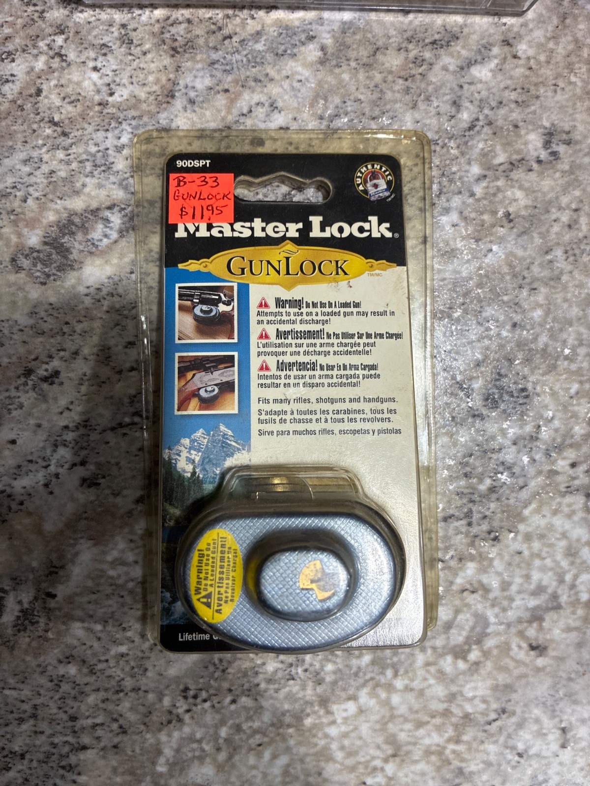 Master Lock Gun Lock, Keyed Trigger Lock, 90DSPT, New In Package