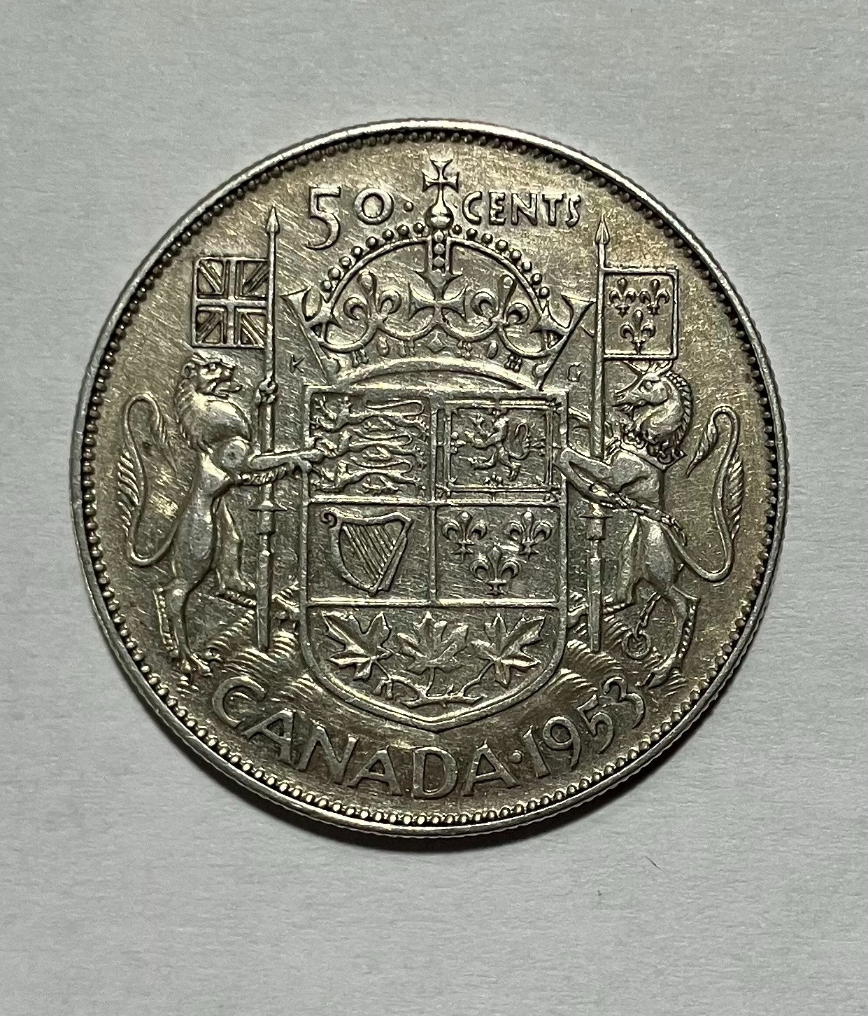 1953 Canada Silver 50 Cents - SD NSF