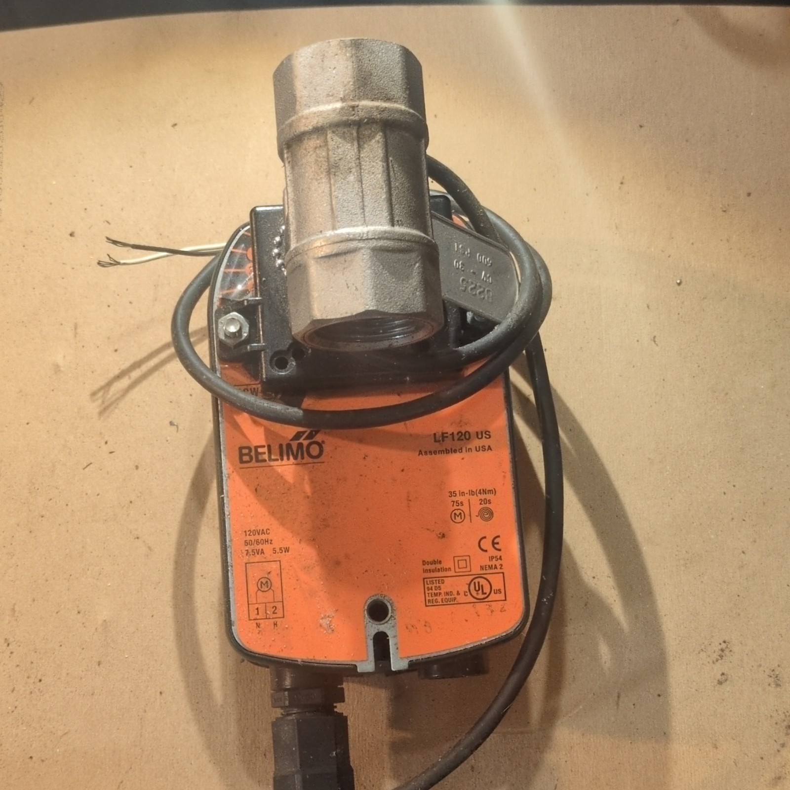Belimo LF120 US HVAC Damper Actuator 120VAC Corded Electric MPN LF120 US