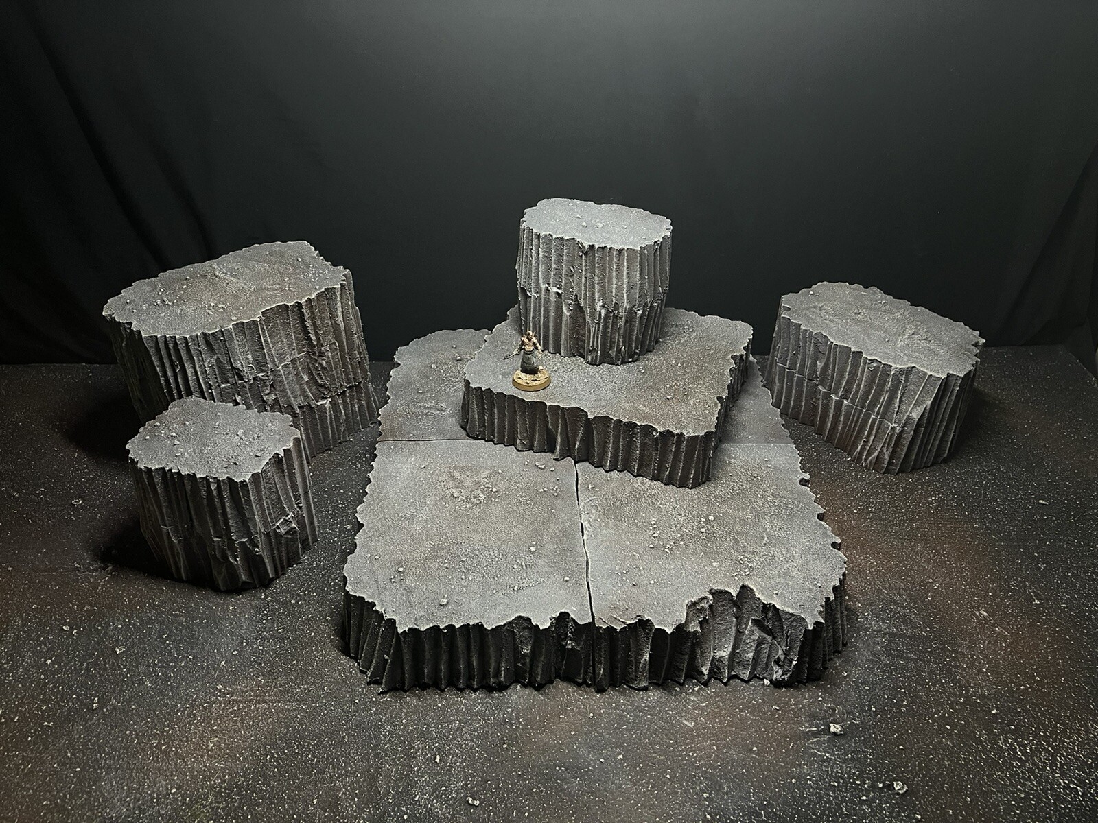 warhammer 40k Compatible Wargaming Terrain Set Of Modular Hills Rocks