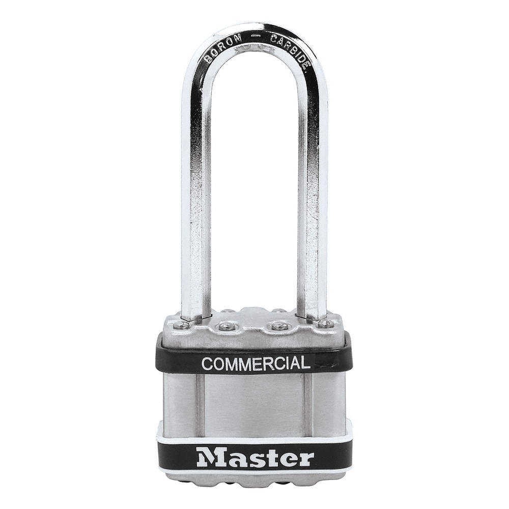 MASTER LOCK M5KALJSTS Keyed Padlock, 15/16 in,Rectangle,Silver 52TG83