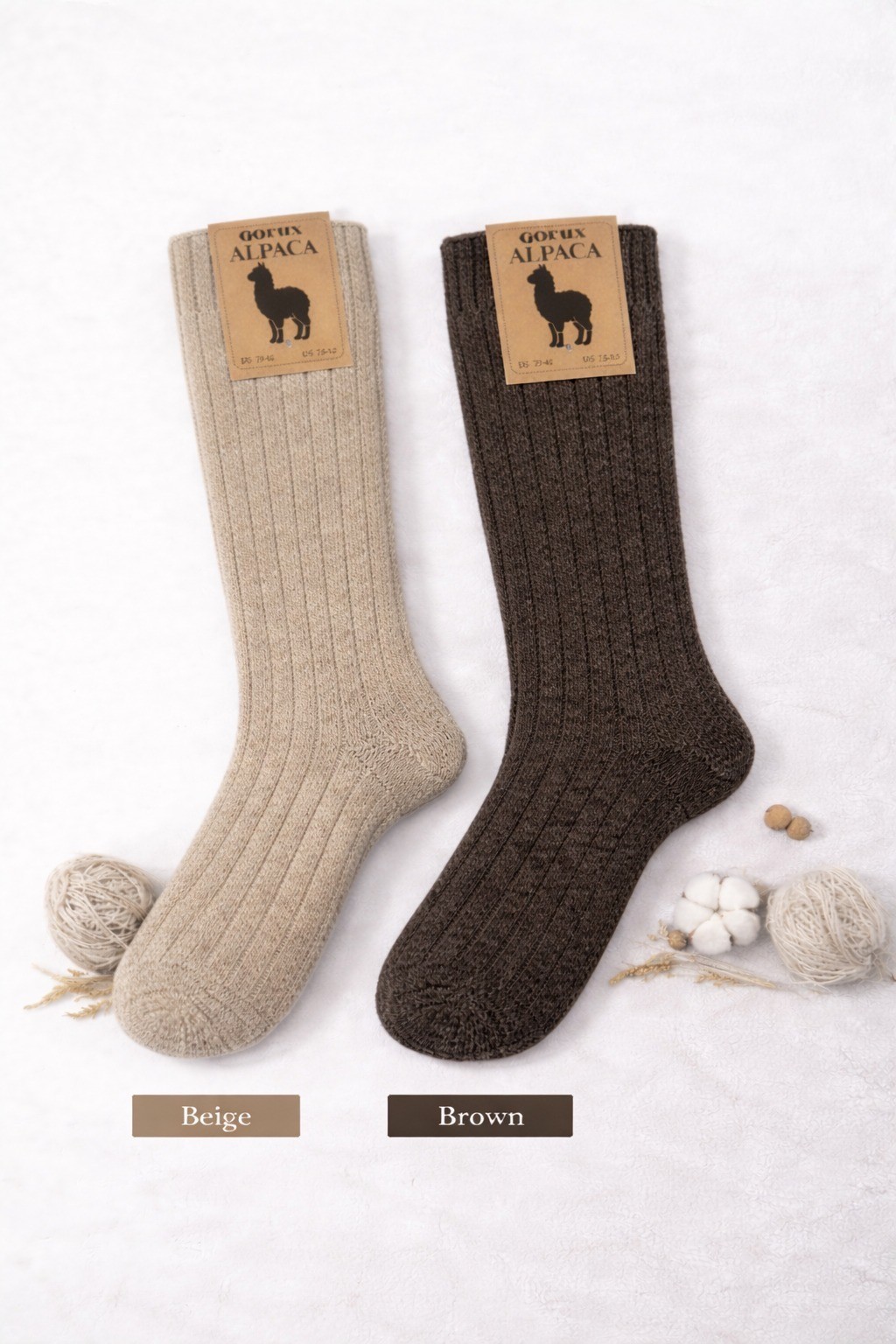 4 Pairs Alpaca Wool Thermal Nature Warm Winter Socks For Women & Men