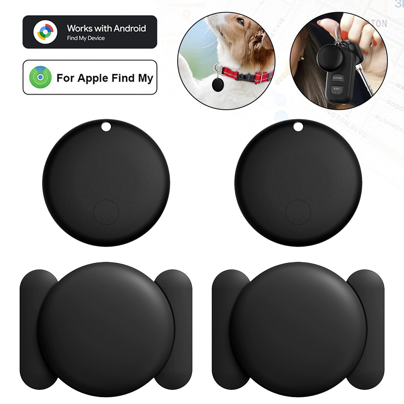 2PCS Magnetic GPS Tracker for Vehicles Waterproof Tracker for Trucks, Motorcycle