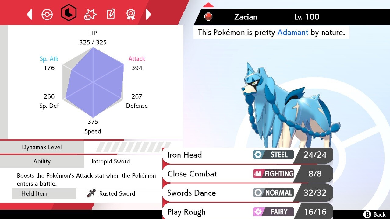 Pokemon Sword and Shield 6iv Shiny Zacian - FAST DELIVERY!