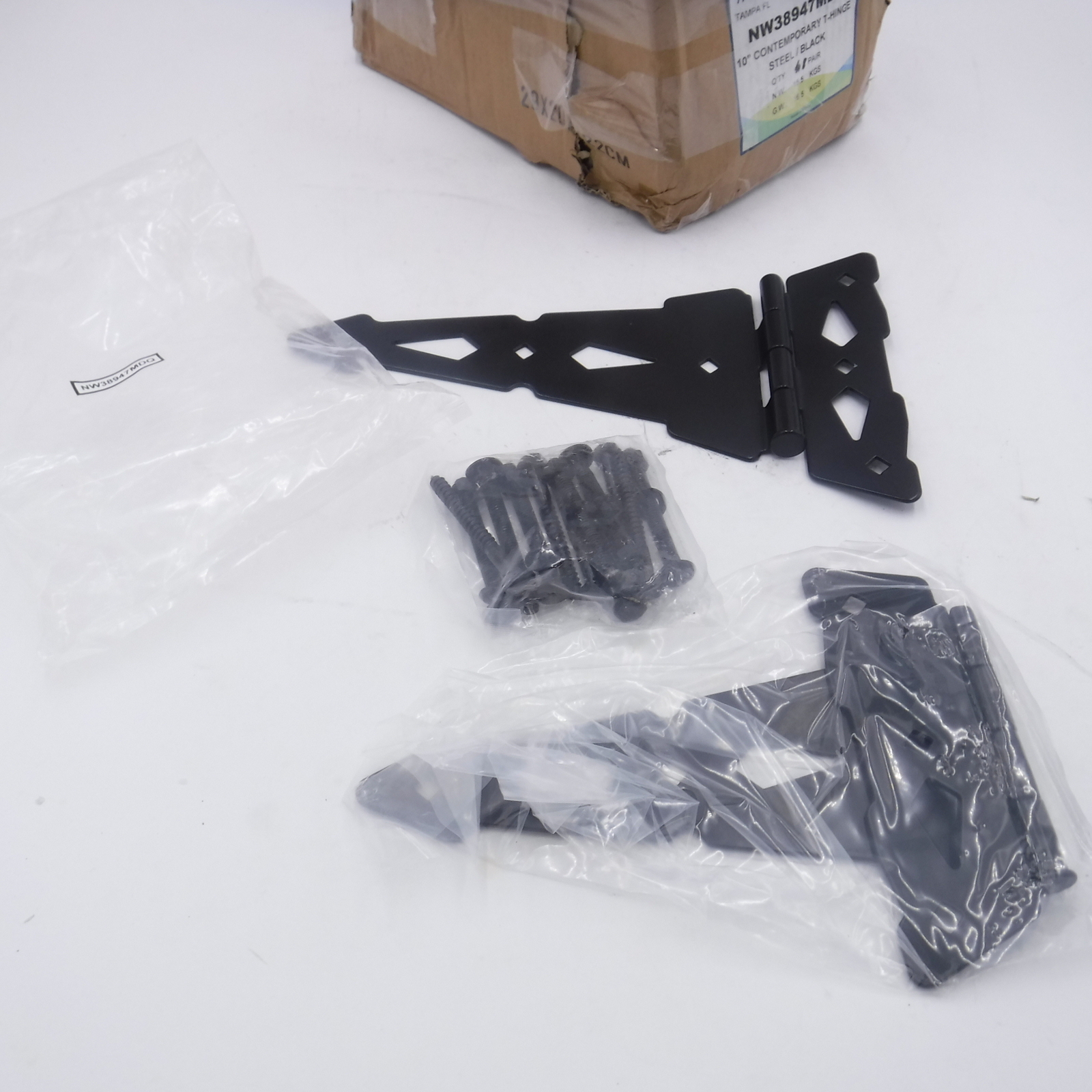 2 Pack Nationwide Ind. NW38947MDQ 10"Contemporary Gate T-Hinge W/ Hardware