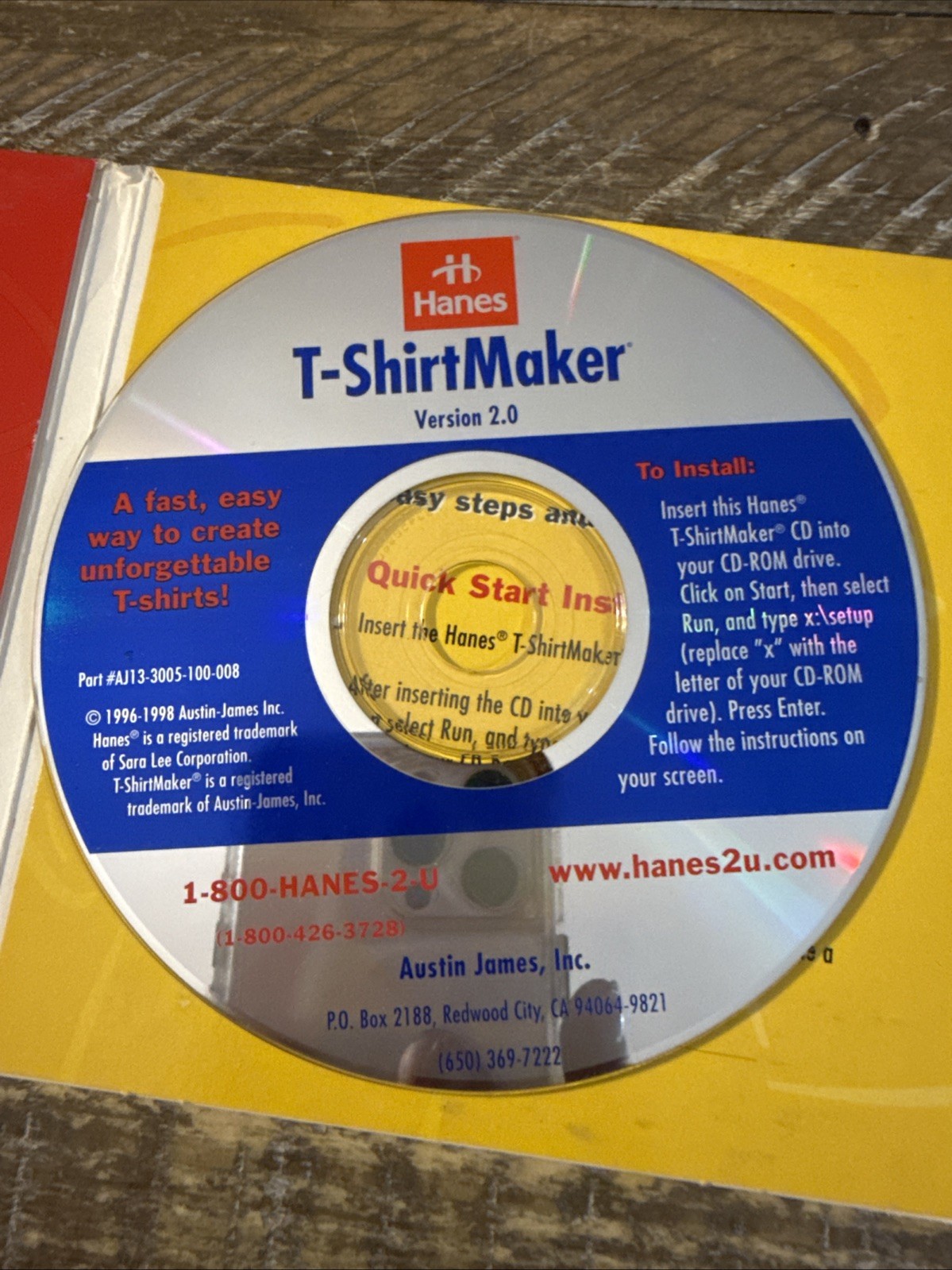 Hanes Tshirt Maker PC Cd Rom
