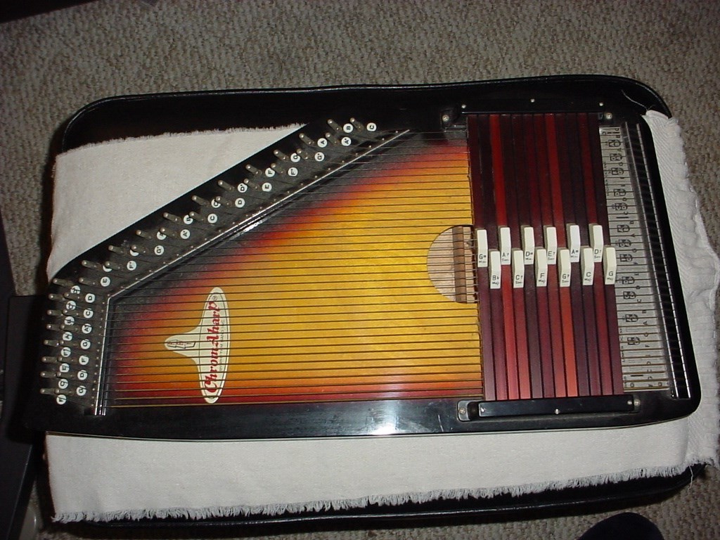 ChromeAharp  instrument 12 keys 36 strings sunburst color