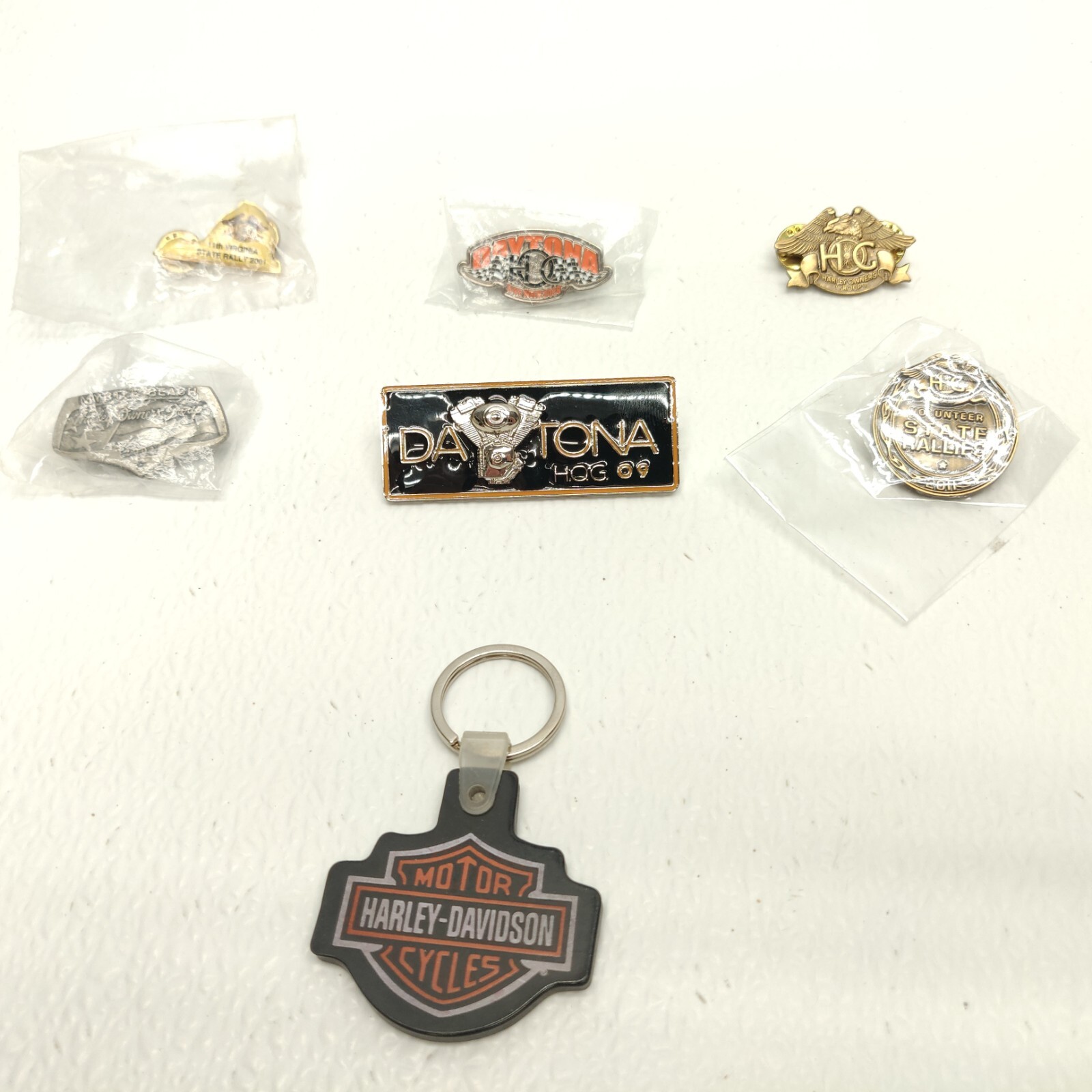 Lot of 6 Harley-Davidson HOG Harley Pins Daytona Myrtle Virginia Owners 01 02 09