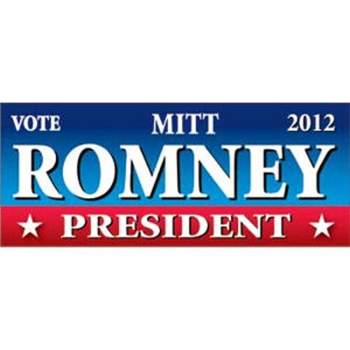 Vote Mitt Romney For President 2012 3x8 Bumper Sticker