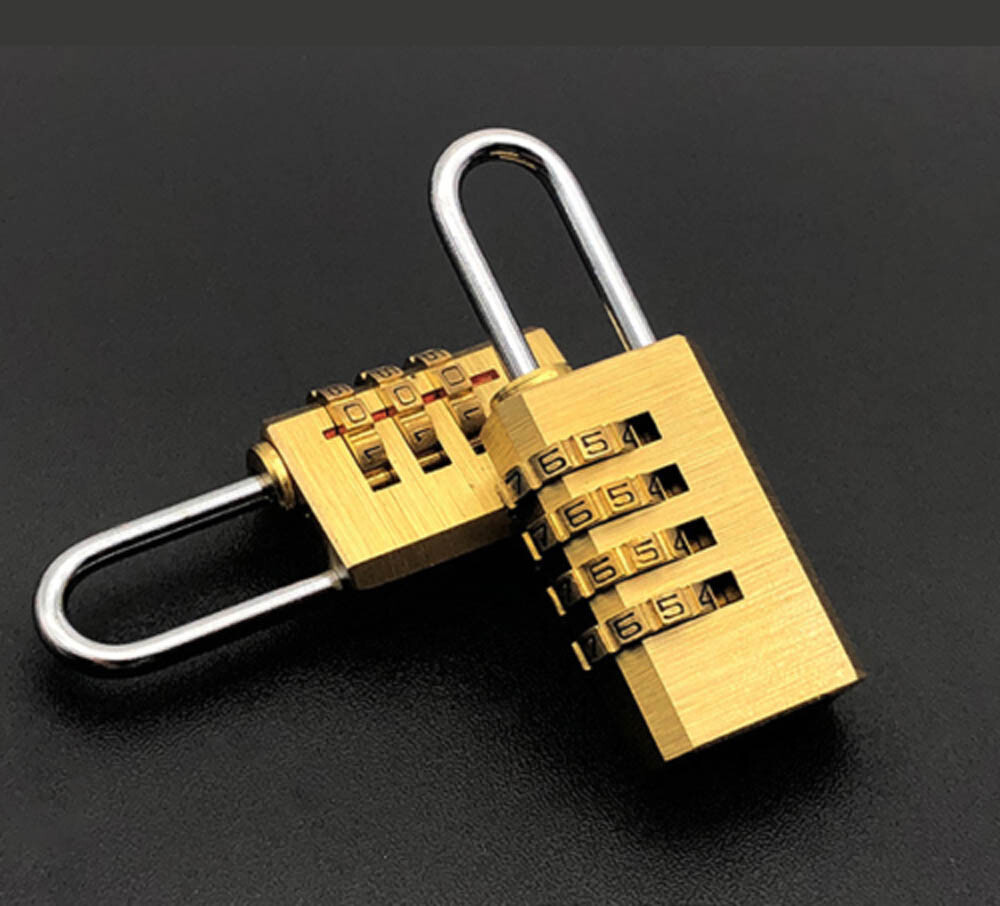 2X Mini Digits Number Padlock Brass Combination Lock Password Lock Password Code