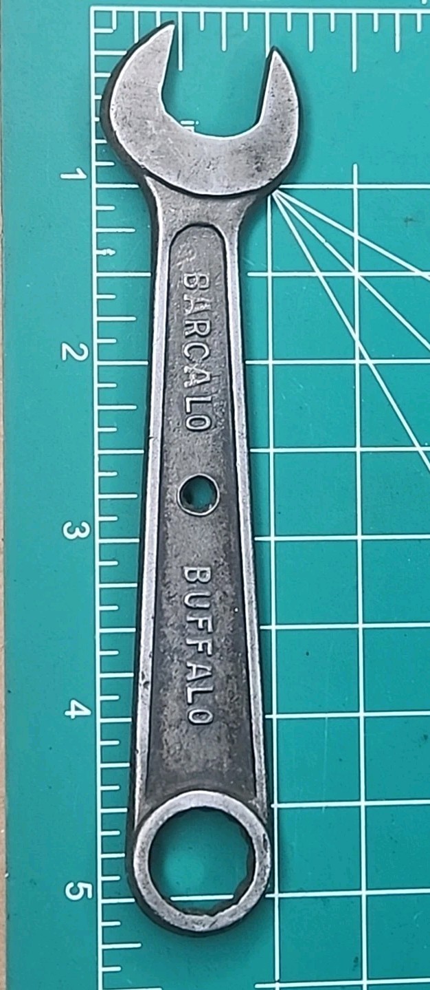 Barcalo Buffalo Combination Wrench 9/16 x 1/2 Forged USA Mid-1930s–Early WWII