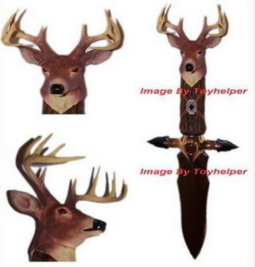 Franklin Mint Deer Knife American Buck Collector 16" Detail Sculpture B12XX51