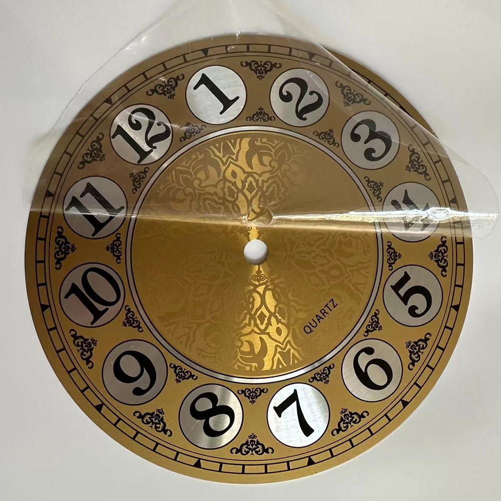 180mm Diameter Gold Aluminum Clock Face for Custom Wall Clock Projects