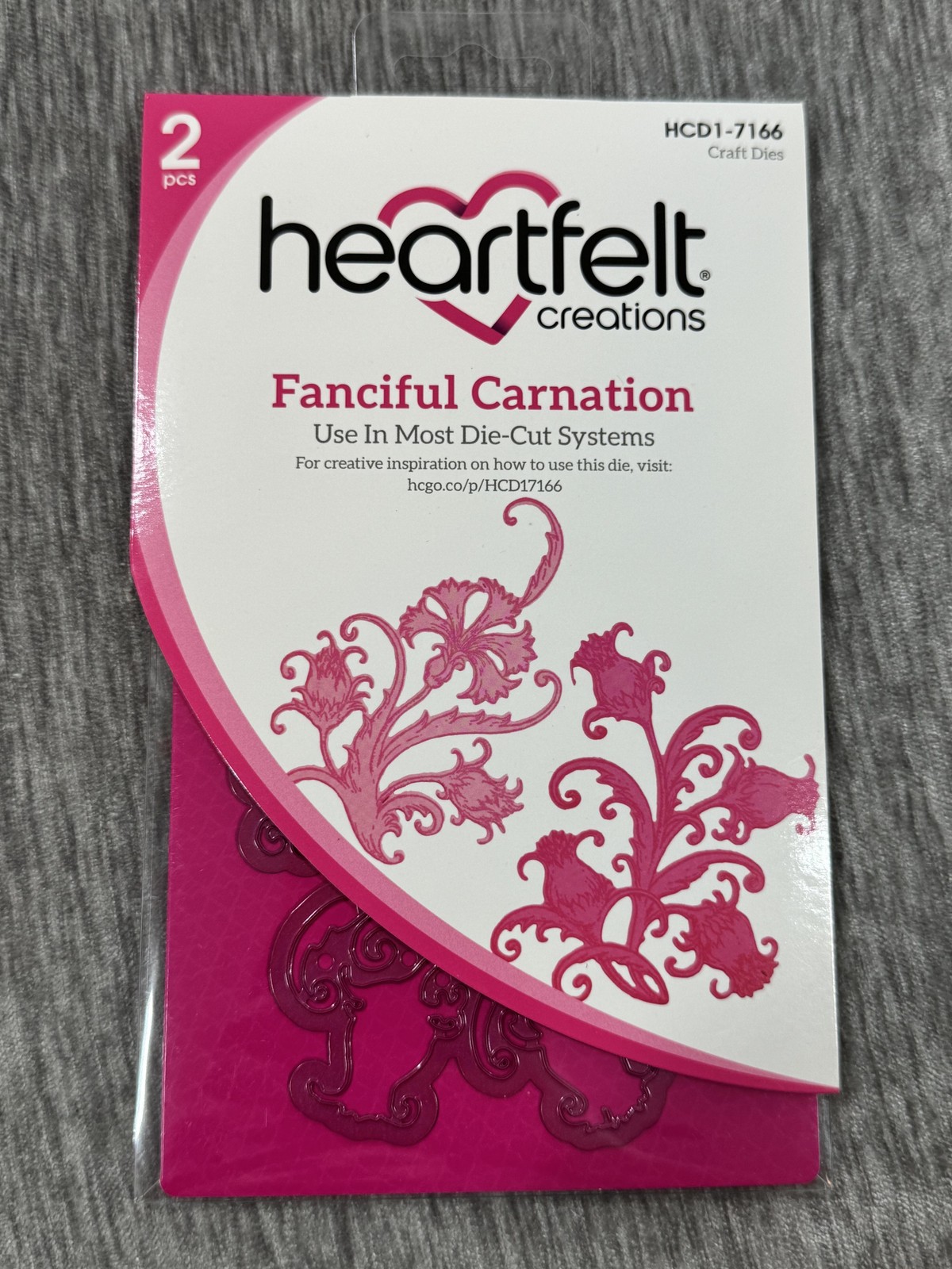 Heartfelt Creations Fanciful Carnation Craft Dies HCD1-7166 2pcs Scrapbooking
