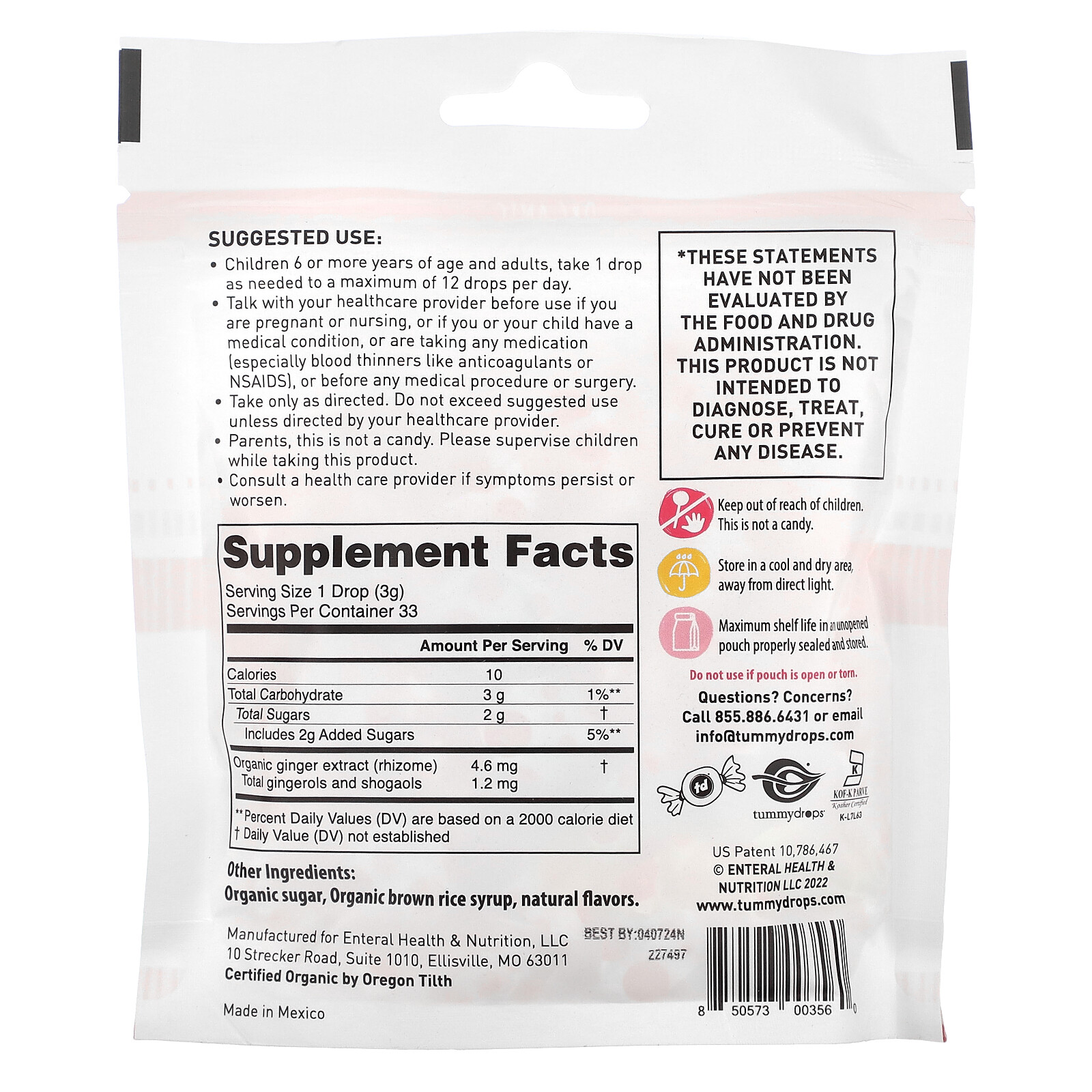 Organic Enchanted Spice Intense Ginger, 33 Lozenges