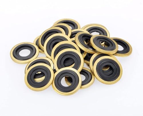Yoke Washer Brass/Viton O-Ring Seals Gasket for use with Oxygen Regulators 20 pk