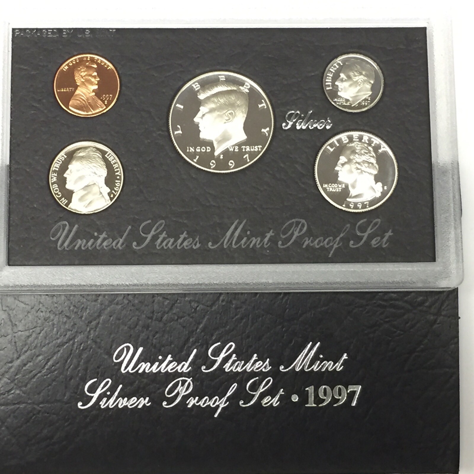 1997 US Mint Silver Proof Set 5 Piece Silver Set with Box & COA