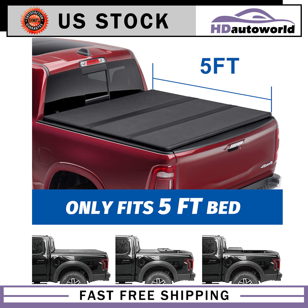 Hard Tonneau Cover 5FT 3-Fold For 2016-2021 Toyota Tacoma Truck Bed 60.5inch