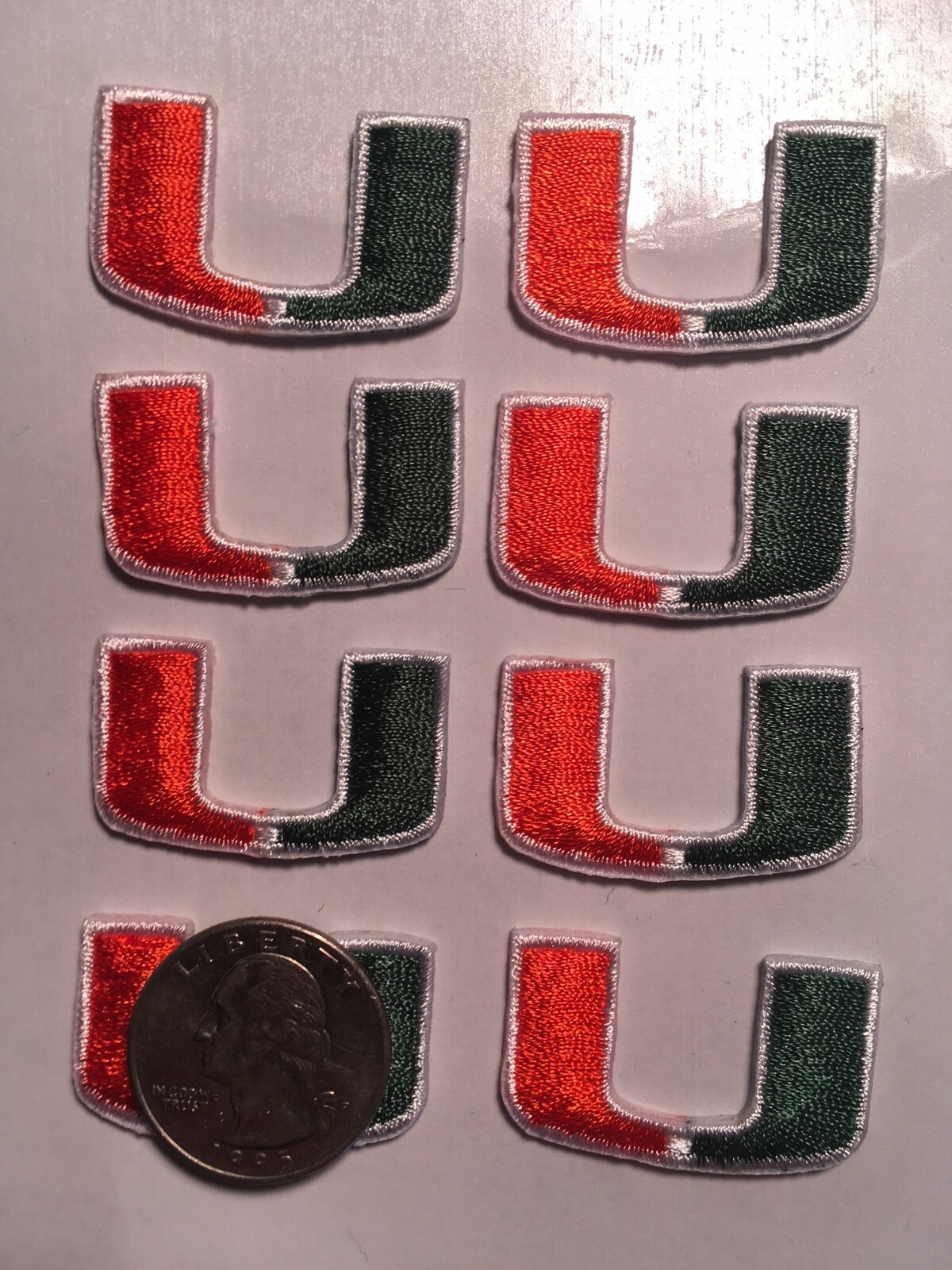 University of Miami patch u of miami patch Miami patch miami patches 8 pcs 1.25"