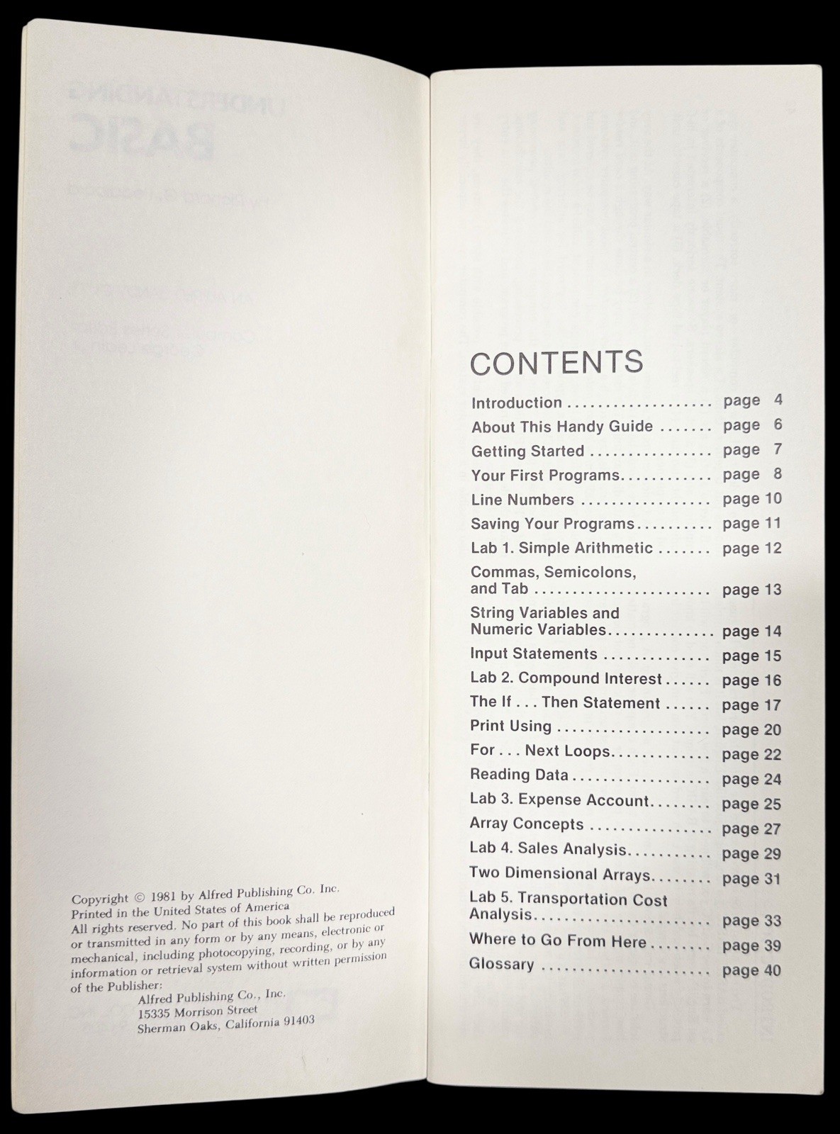 Alfred Handy Guide's Understanding: Pascal, AI, Basic, & Atari Graphics Books