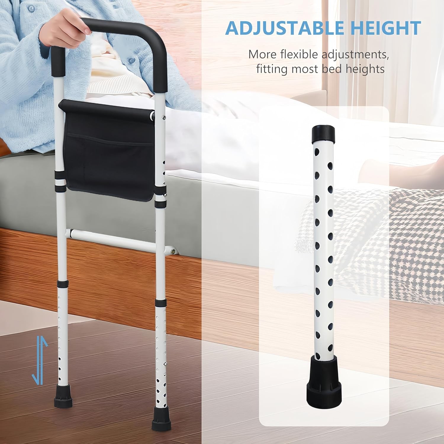 Bed Rails for Elderly Adults Safety, universal, Scalable Base-without Light