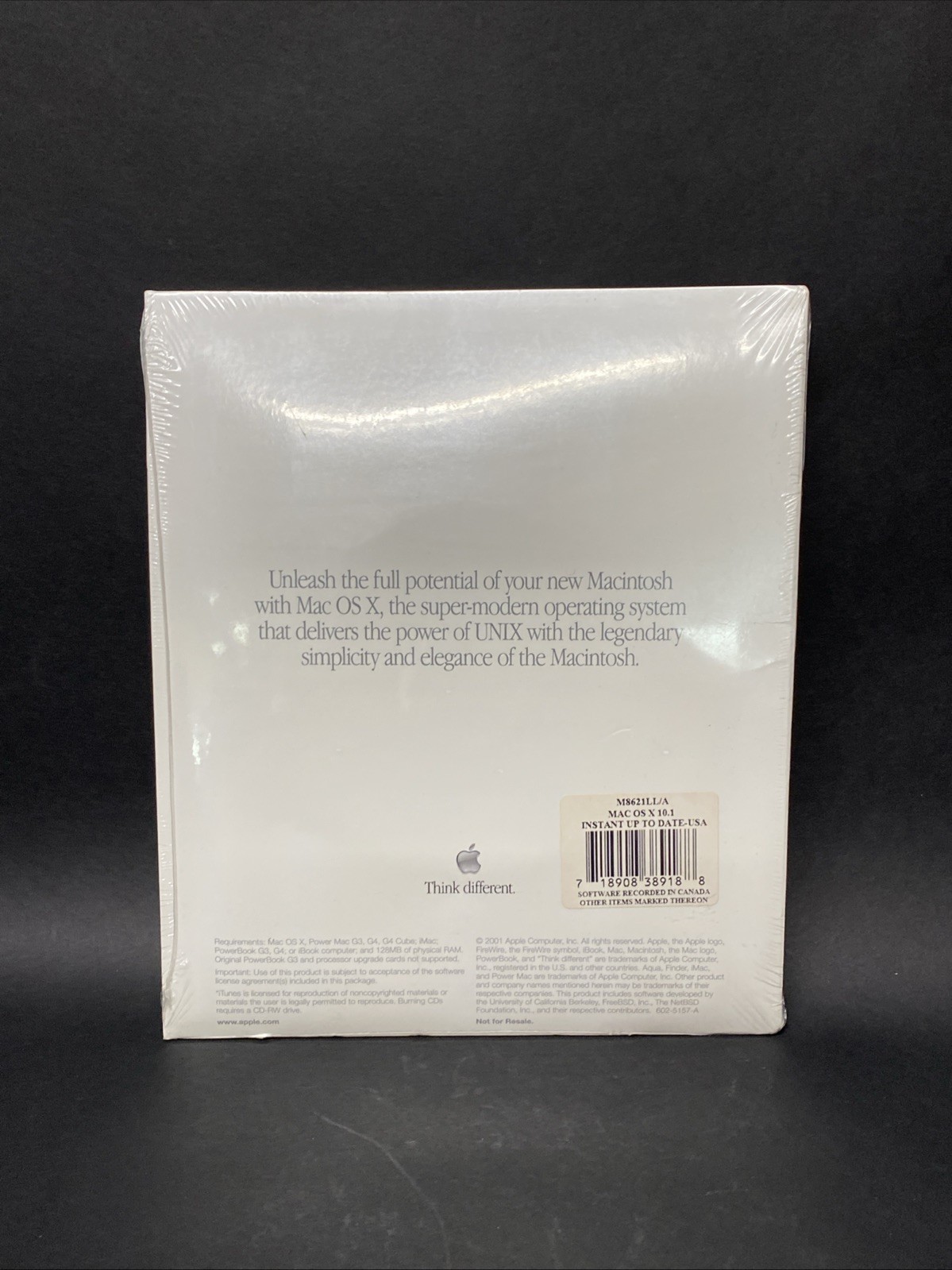 Apple Mac OS X Version 10.1 Upgrade CD M8621LL/A Sealed New