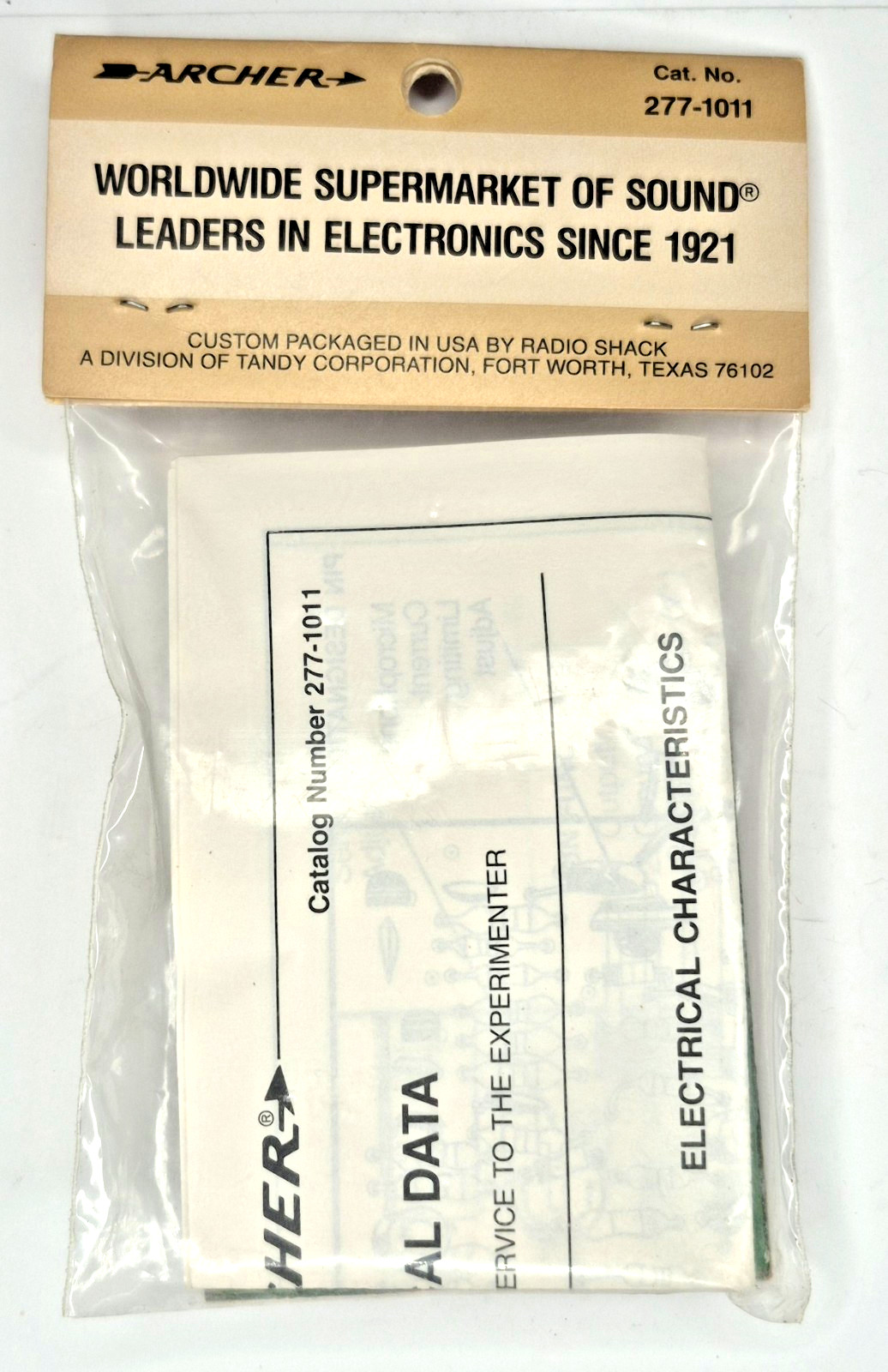 Archer Radio Shack 277-1011 Whistle-Activated Switch Module Vintage / NOS