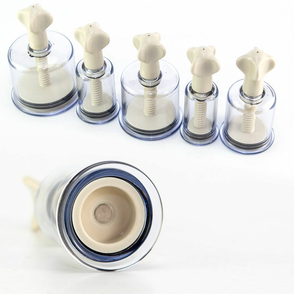 1-2PCS Vacuum Twist Rotary Cupping Set Nipple Sucker Enlargement NO-Pump Suction