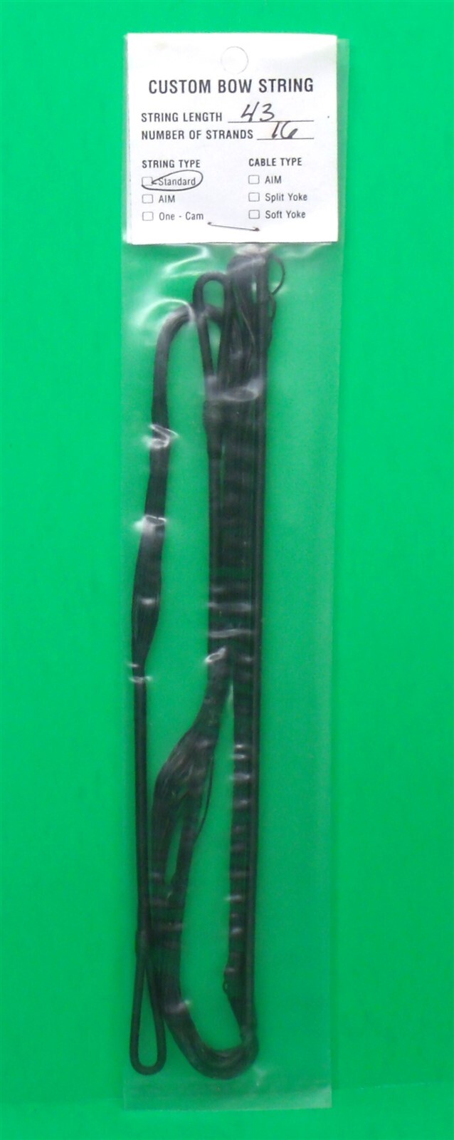 New Bowstrings by Binney Replacement String for Teardrop Cable Bows - 43" 16 str