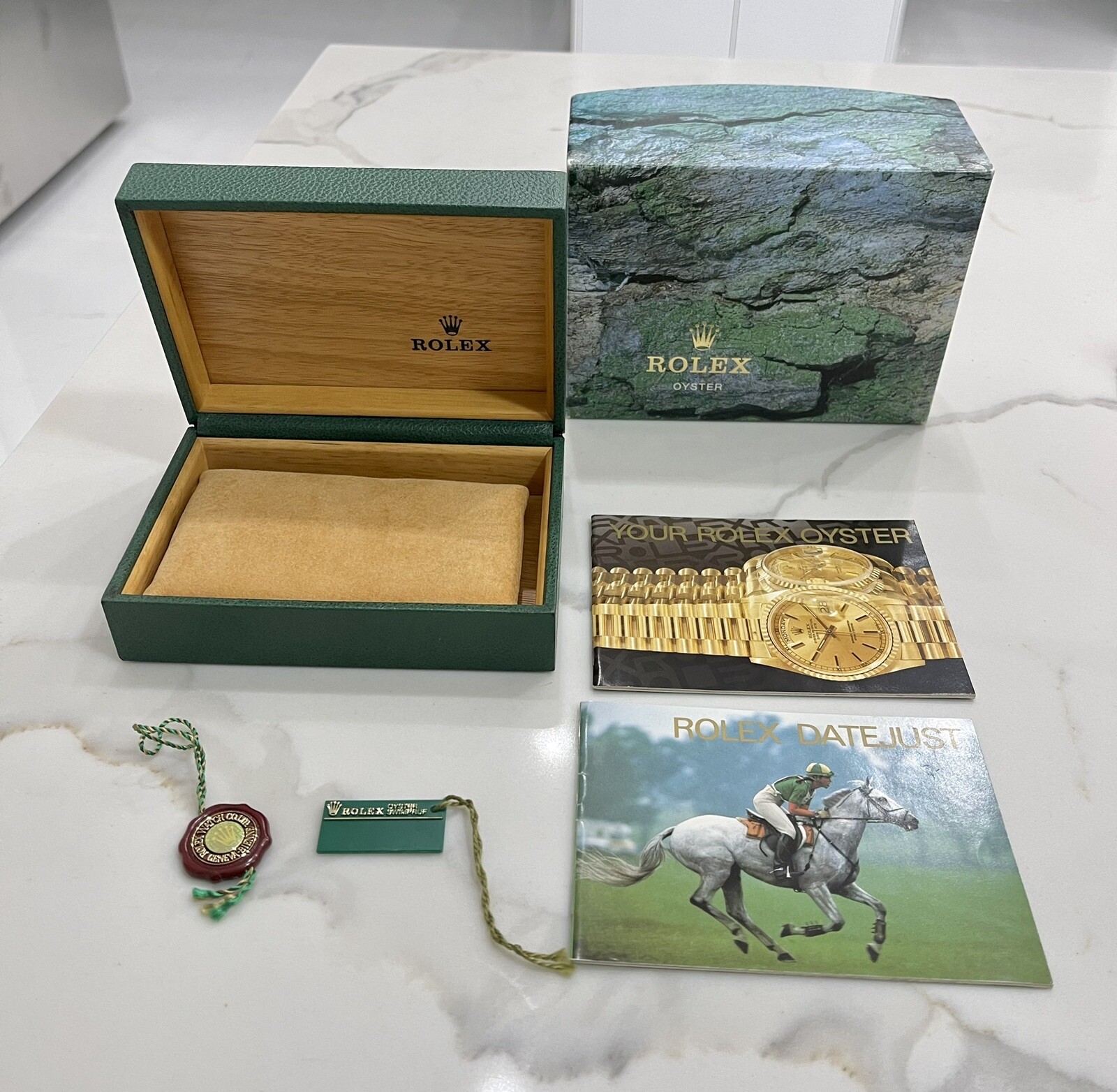 100% Genuine Rolex Datejust 16233 16234 16200 Box Booklets Tags Set 90s Models