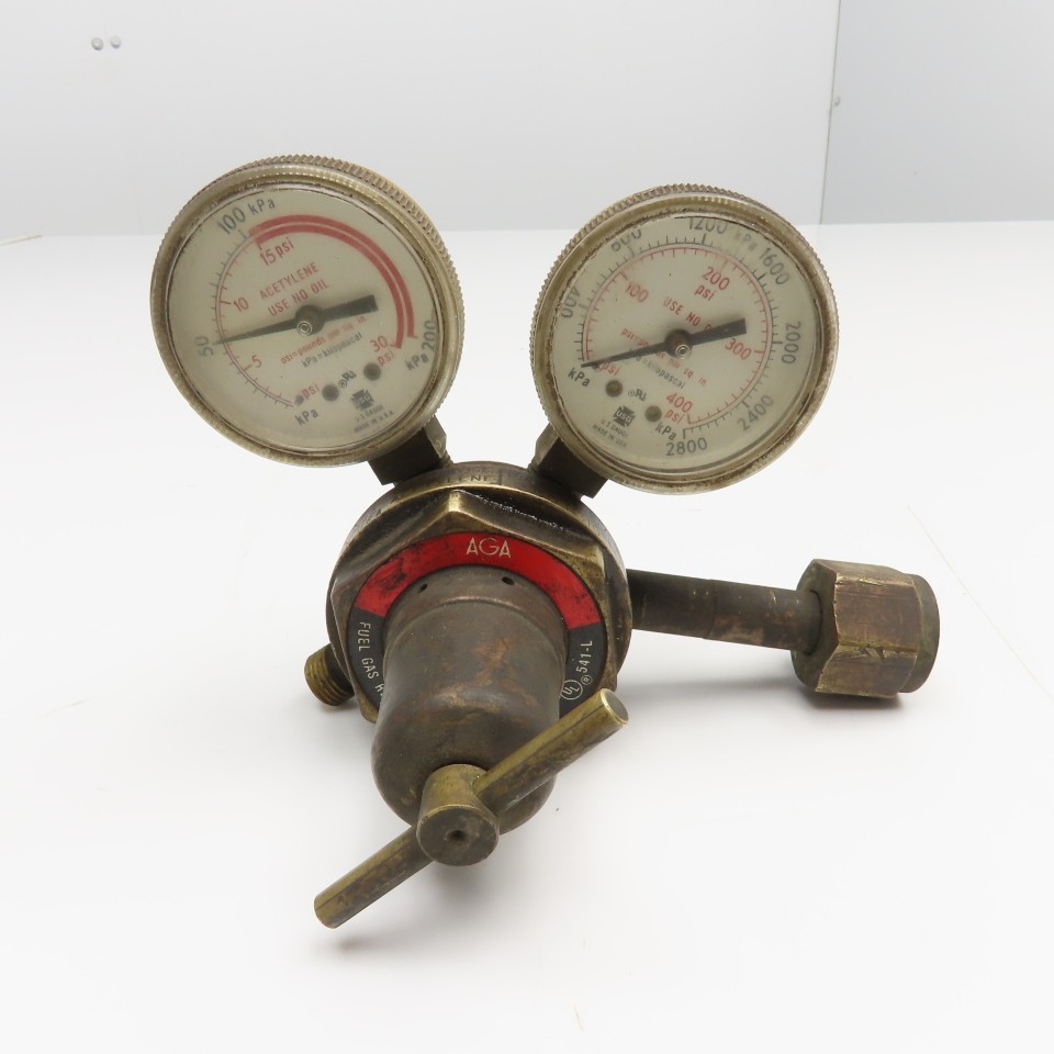 AGA 250-15-300 Single Stage Compressed Gas Acetylene Regulator 350PSI