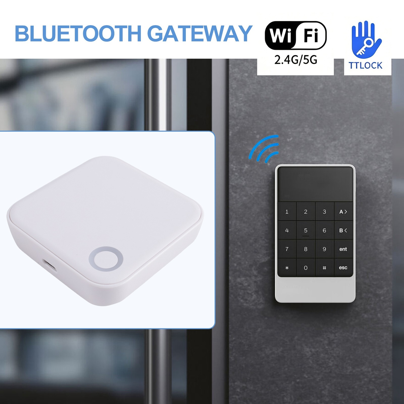 WIFI Gateway G5 Bluetooth Mesh Door Lock Gateway Hotel Lock Hub I9C75814