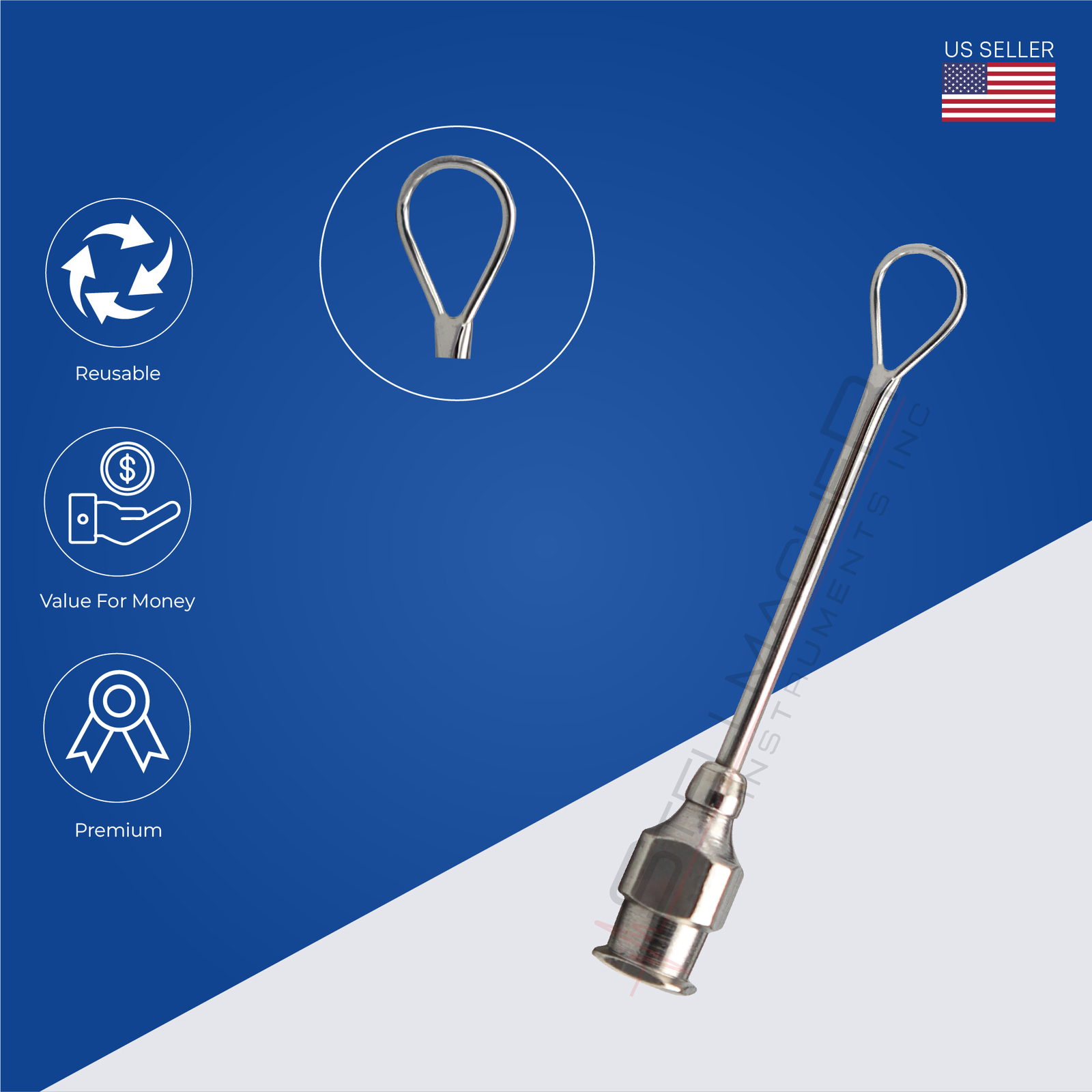 23G Irrigation Vectis Cannula Reusable Ophthalmic Eye Surgical Instrument