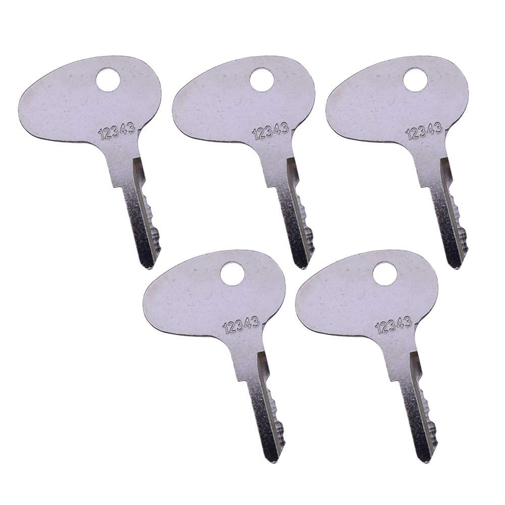 5pcs For Caterpillar Forklift Starter Ignition Key 12343 Mitsubishi kubota