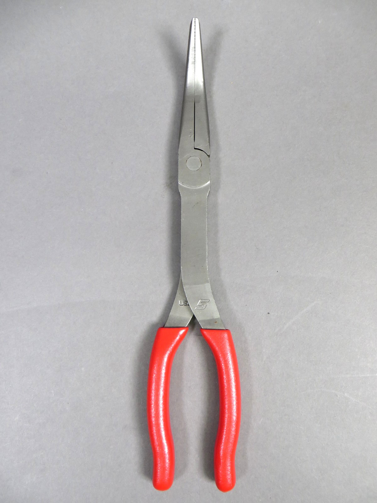 Snap On 411CF 11” Talon Grip Long Neck 35* Bent Needle Nose Pliers