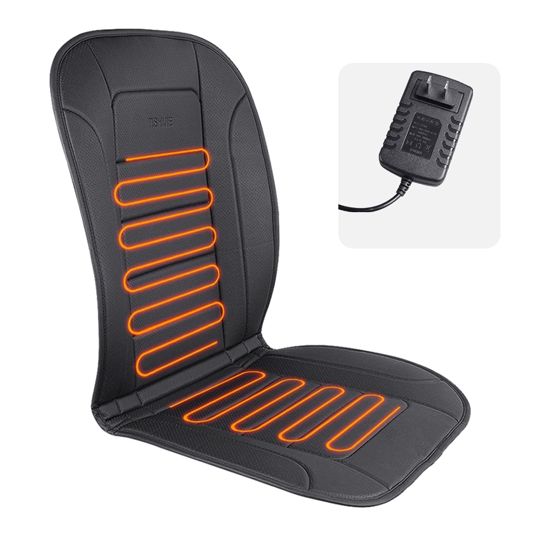 TISHIJIE Heated Seat Cushion for Office Chair with Temperature Medium, Black