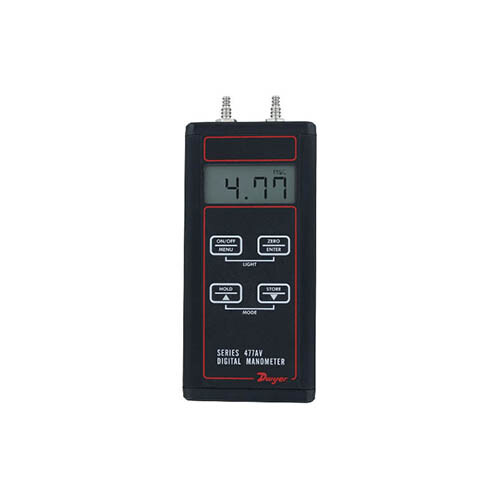 Dwyer 477AV-000 Handheld Digital Manometer, 0-1" wc, Air Velocity/Flow