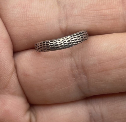 Vintage SIGNED 925 Solid Sterling Silver Modernist Design TOE RING
