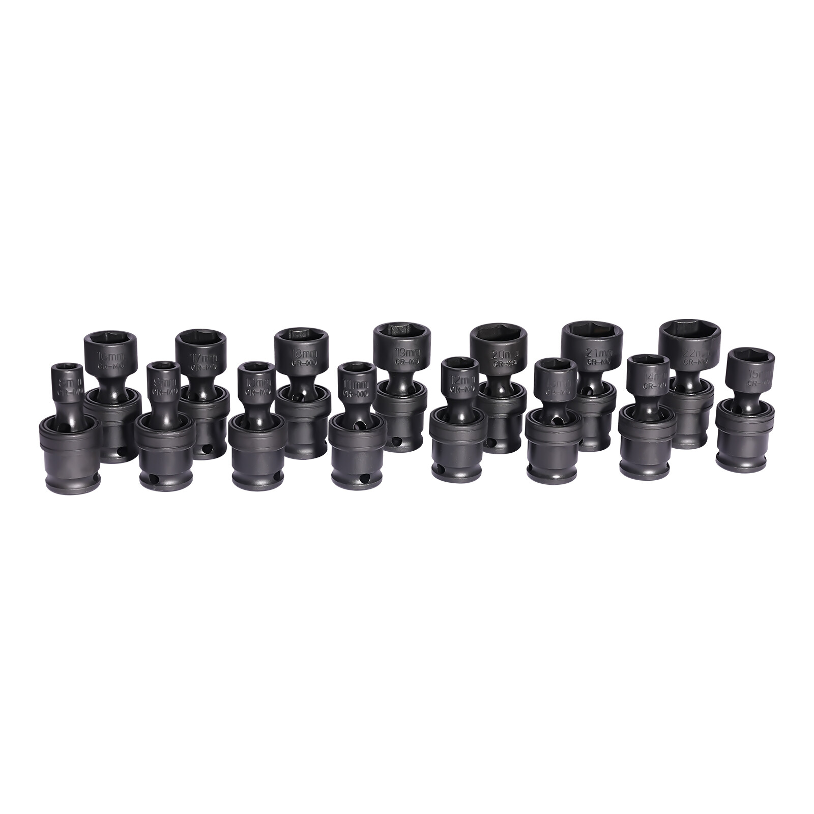 Universal Joint Socket Set, 15-Piece 3/8" Socket Set, Swivel Socket Set