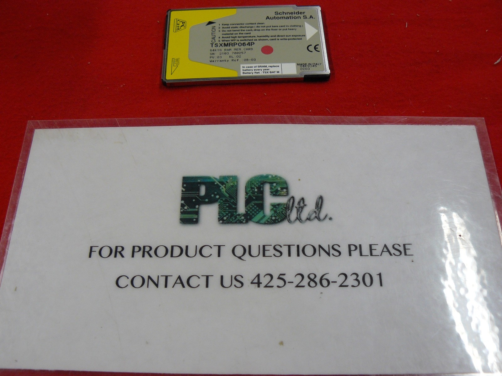 TSXMRP064P Schneider Modicon Ram Memory Card Used TSX-MRP-064P