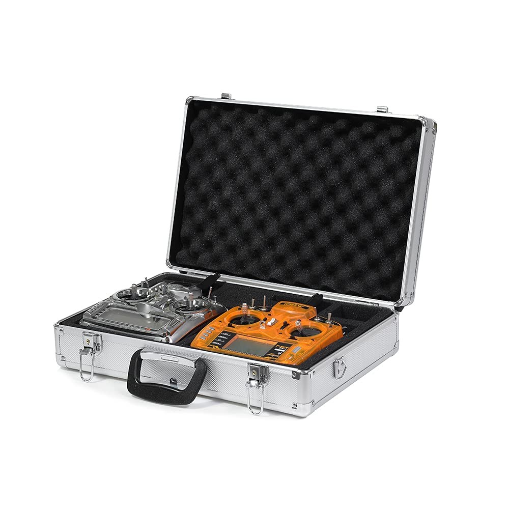 HUL Aluminum Twin/Double Transmitter Carrying Case 917.78 cubic inches, Silver