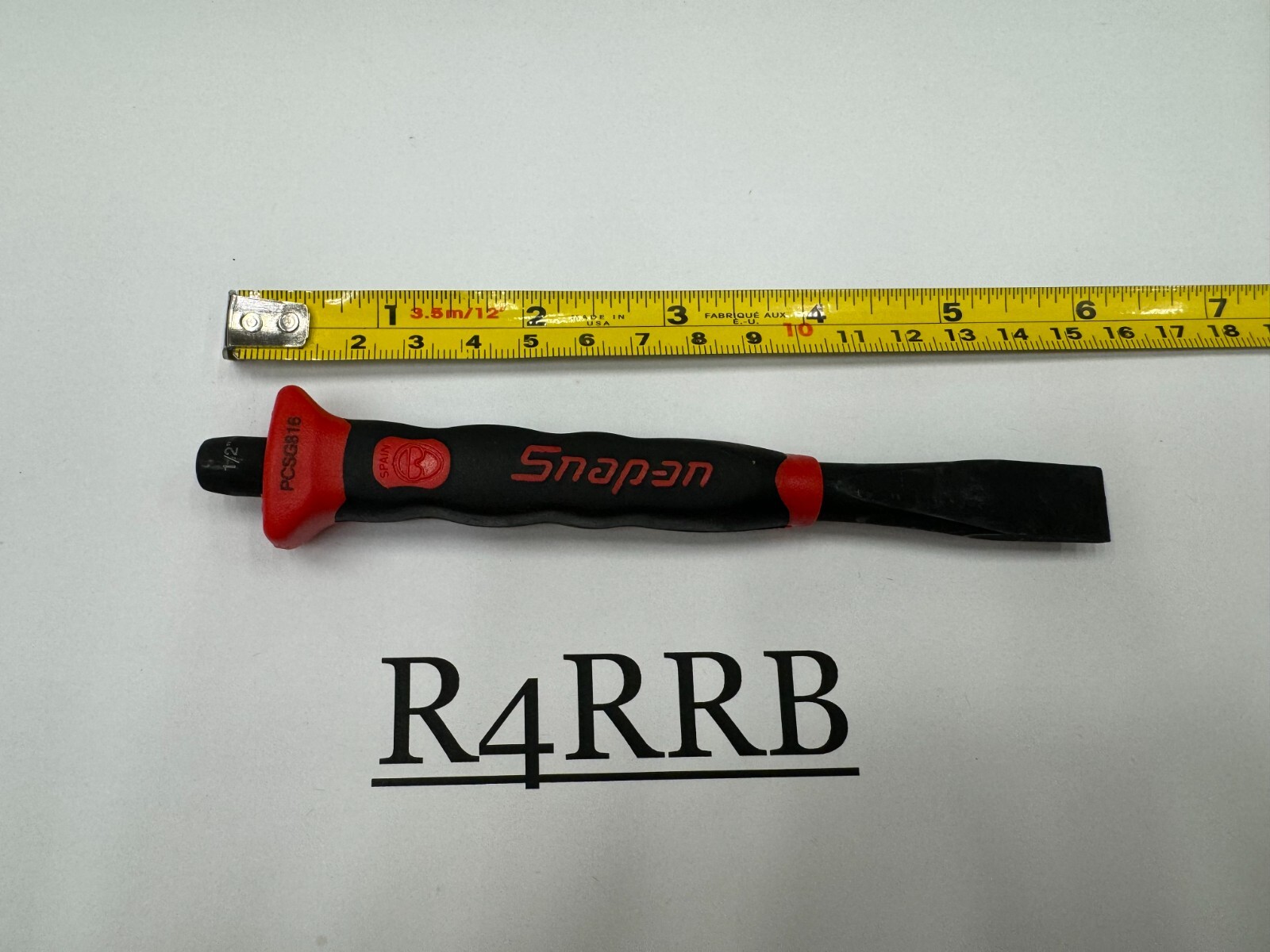 Snap-on Tools SPAIN NEW RED Soft Grip 1/2" Flat Edge Chisel PCSG816R