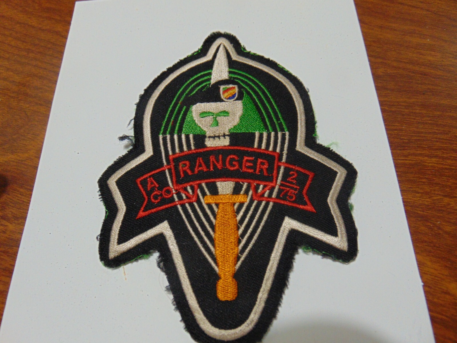 MILITARY PATCH OLD VIETNAM ERA A CO RANGER 2/75