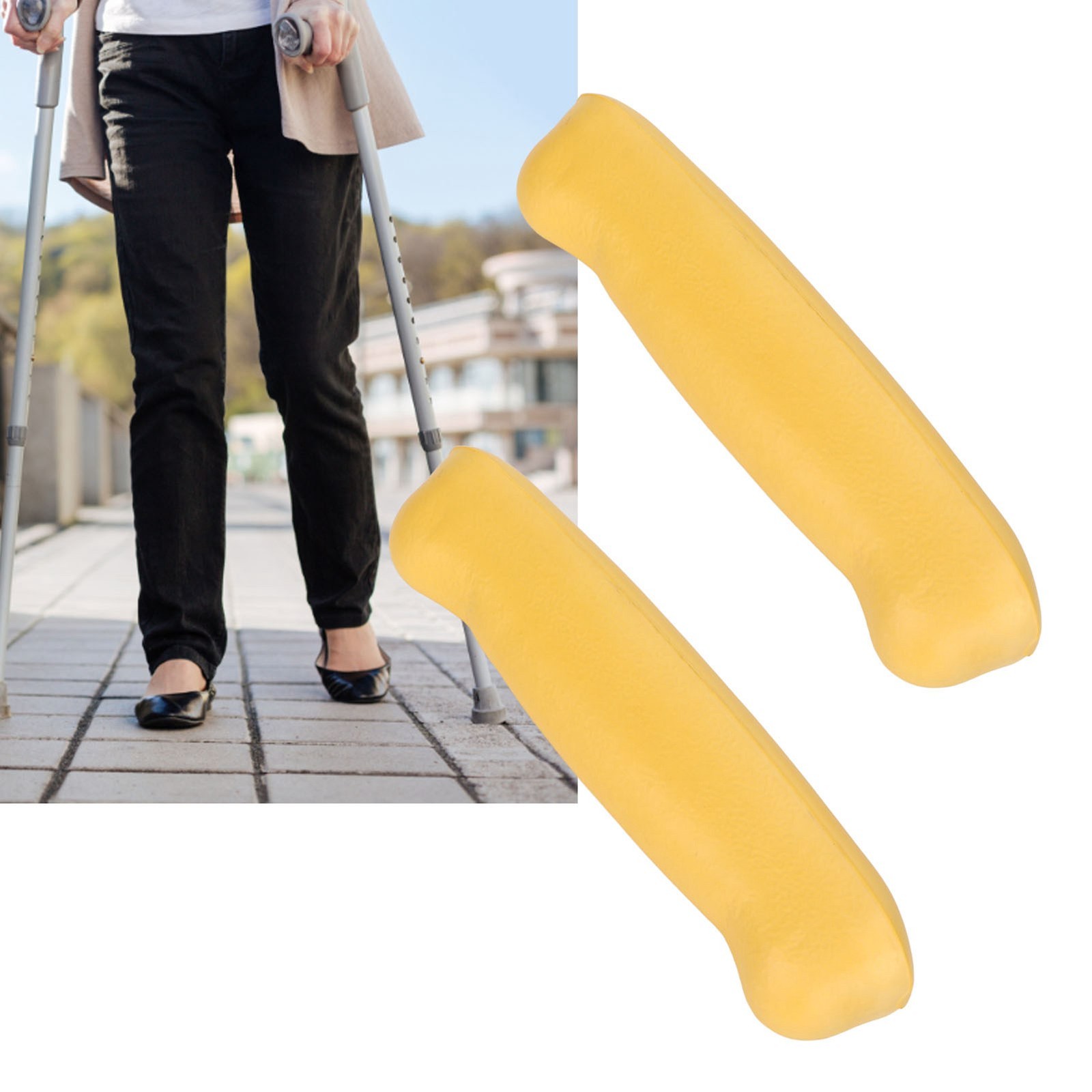 1 Pair Crutch Pad Portable Breathable Soft Foam Underarm Crutch Pad Replacem FFG