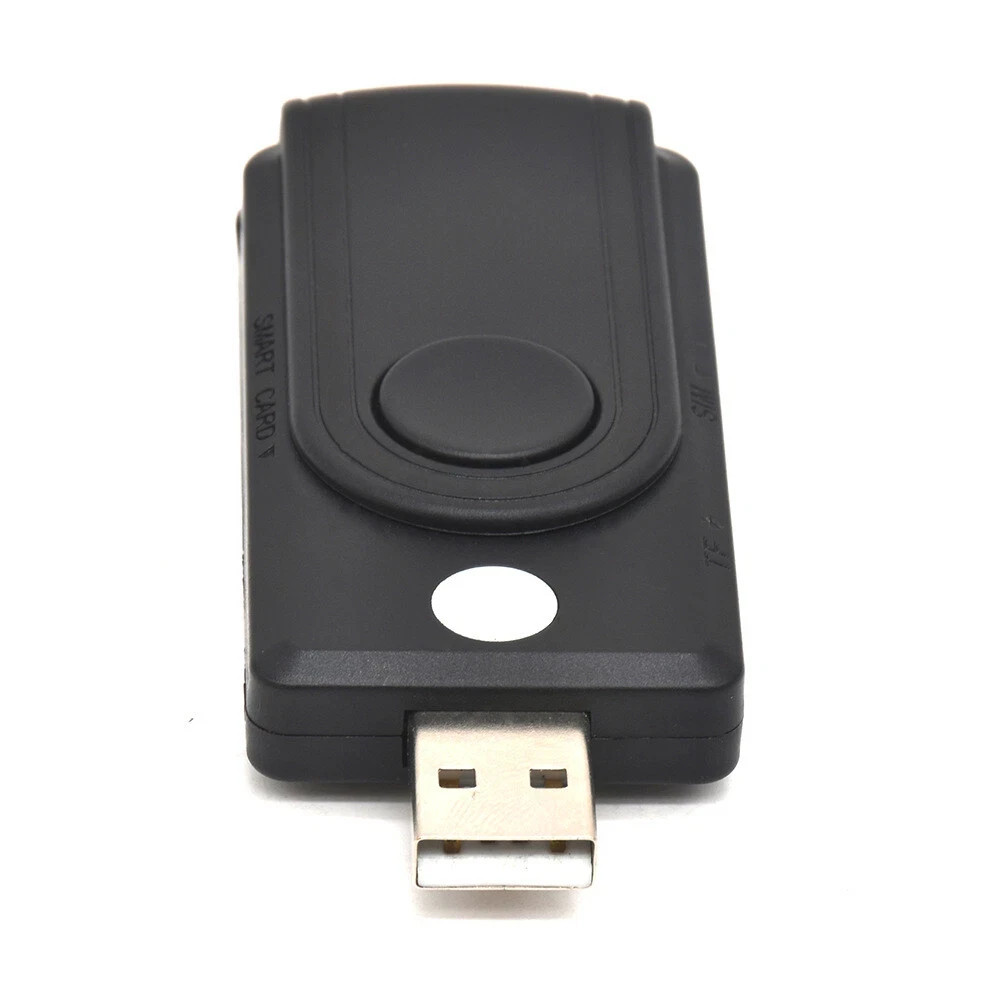 Multifunctional USB 2.0 TF SD SIM ID Card Reader Memory Adapter for PC Laptop