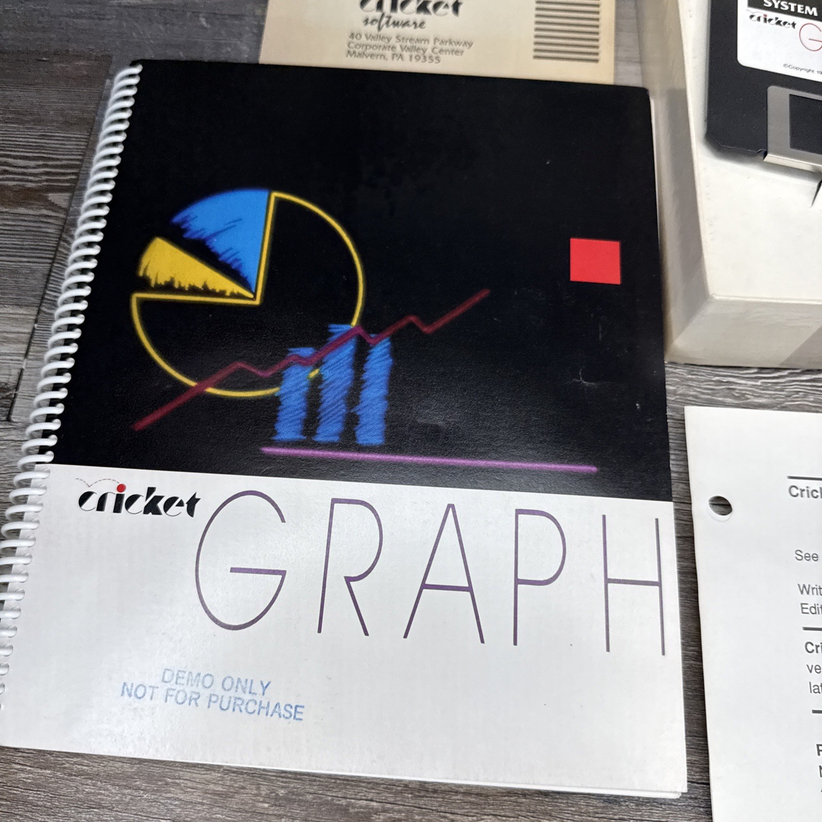 Rare Vintage Demo Copy Cricket Graph Graphing Software Apple Macintosh