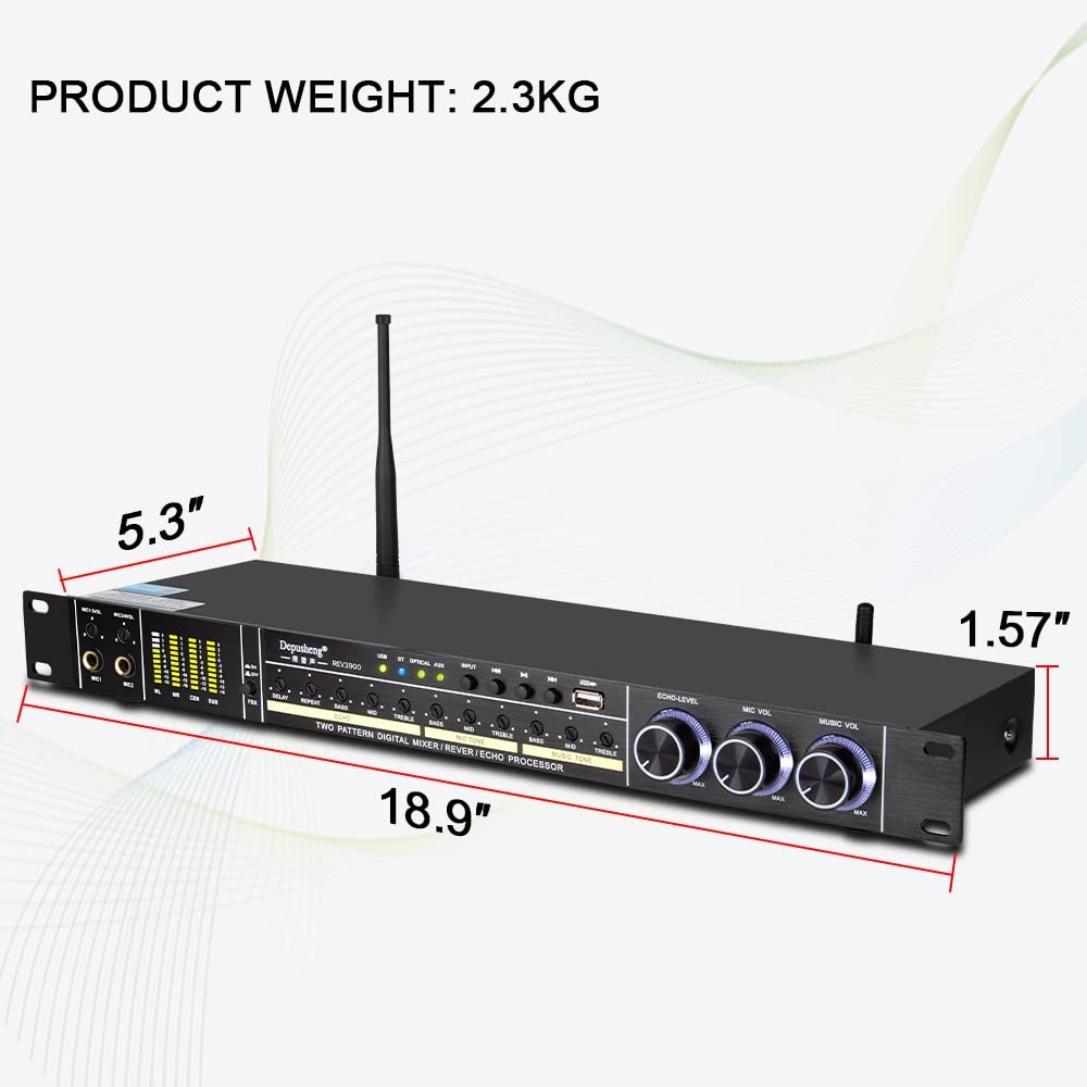 REV3900 Pre Effector Professional KTV Household Karaoke Multieffects Processo...